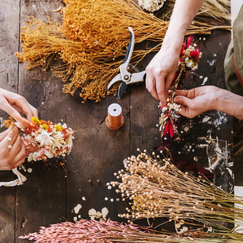 Atelier fleurs séchées